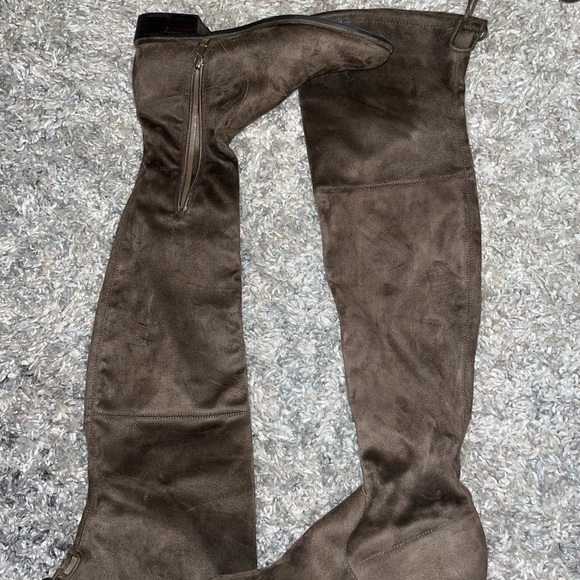 Marc Fischer faux suede beige over the knee boots. Womens size 7.5. Worn once - Picture 2 of 4